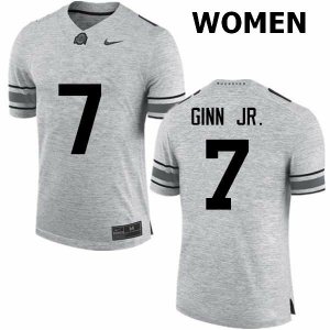 Women's Ohio State Buckeyes #7 Ted Ginn Jr. Gray Nike NCAA College Football Jersey New IRH7544IL